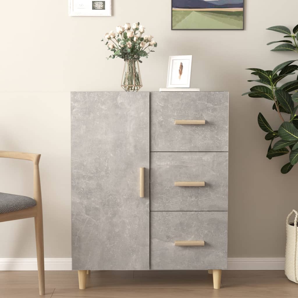 vidaXL Sideboard Betongrau 69,5x34x90 cm Holzwerkstoff