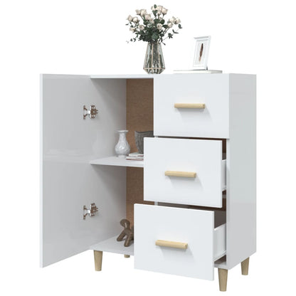 vidaXL Sideboard Hochglanz-Weiß 69,5x34x90 cm Holzwerkstoff