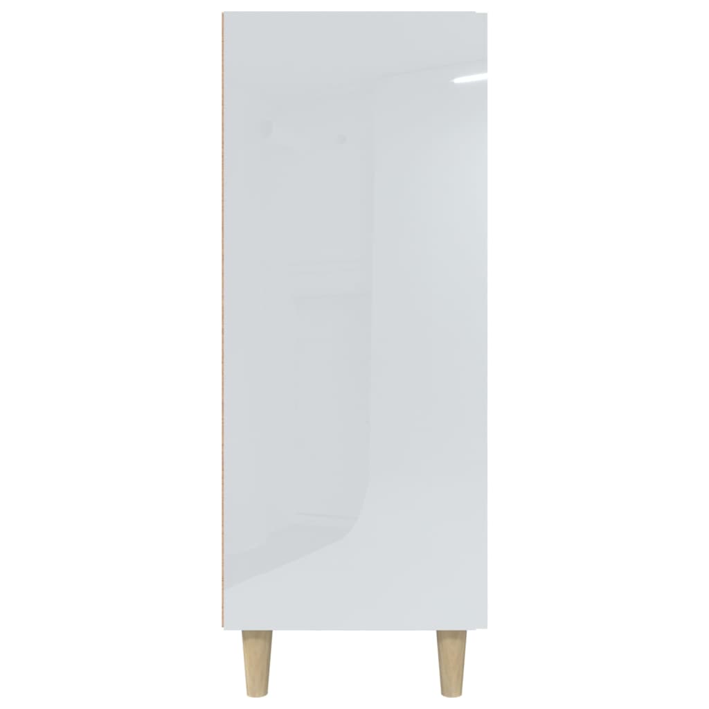 vidaXL Sideboard Hochglanz-Weiß 69,5x34x90 cm Holzwerkstoff