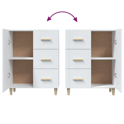 vidaXL Sideboard Hochglanz-Weiß 69,5x34x90 cm Holzwerkstoff