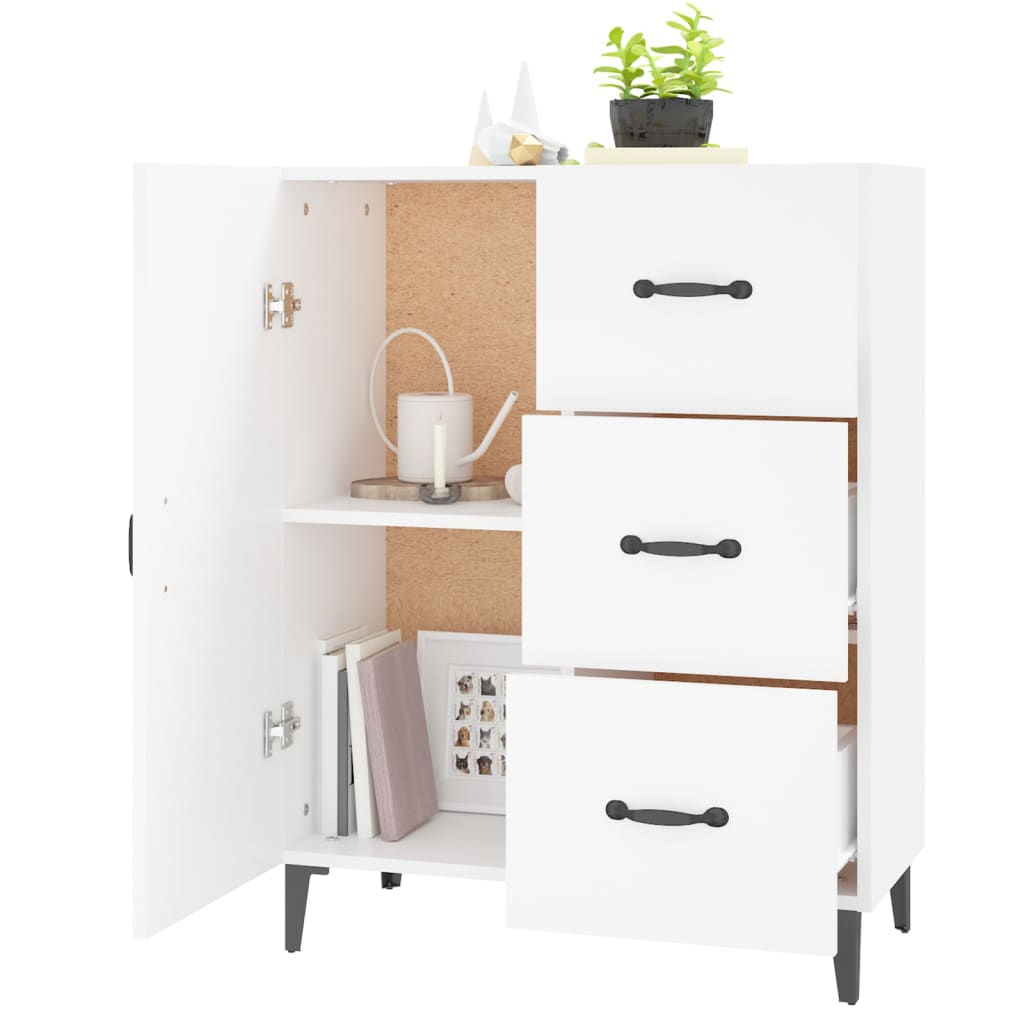 vidaXL Buffet blanc 69,5x34x90 cm en bois d'ingénierie
