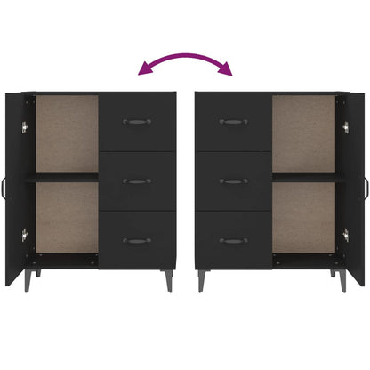 vidaXL Sideboard Schwarz 69,5x34x90 cm Holzwerkstoff