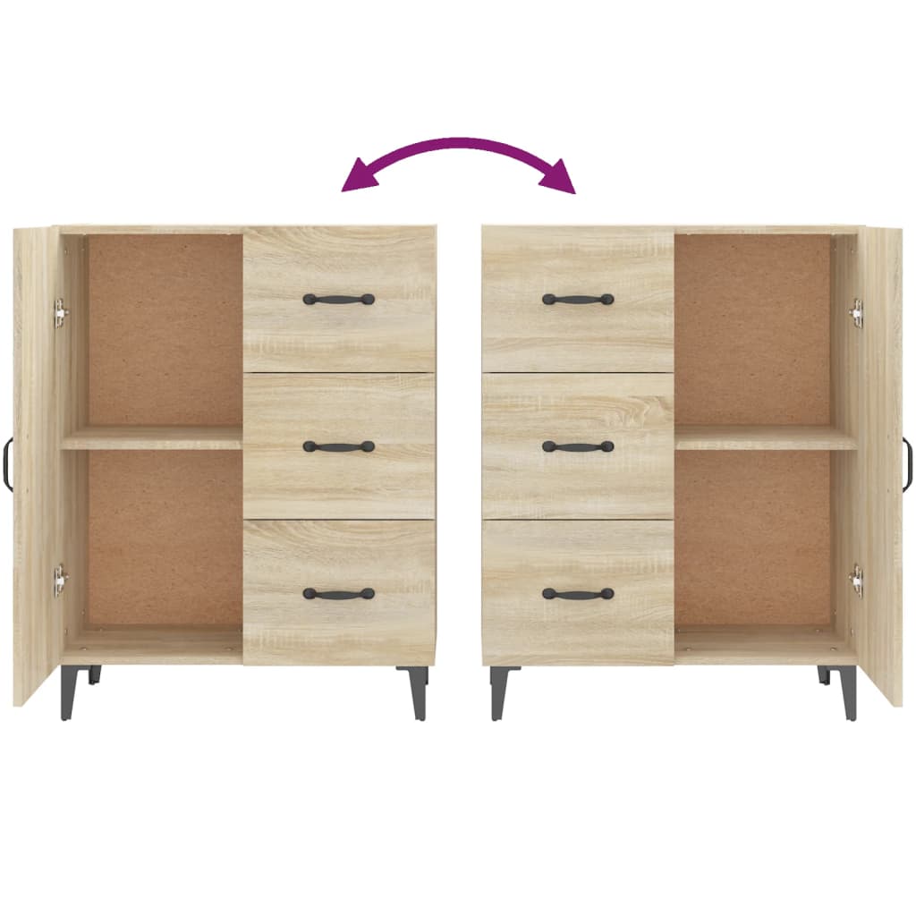 vidaXL Commode Chêne Sonoma 69,5x34x90 cm Bois d'ingénierie