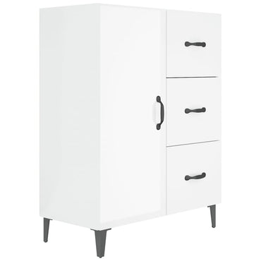 vidaXL Buffet blanc brillant 69,5x34x90 cm Bois d'ingénierie