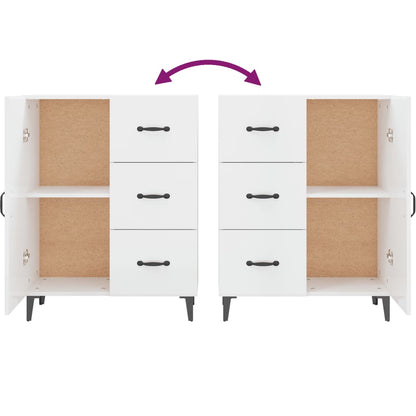 vidaXL Buffet blanc brillant 69,5x34x90 cm Bois d'ingénierie