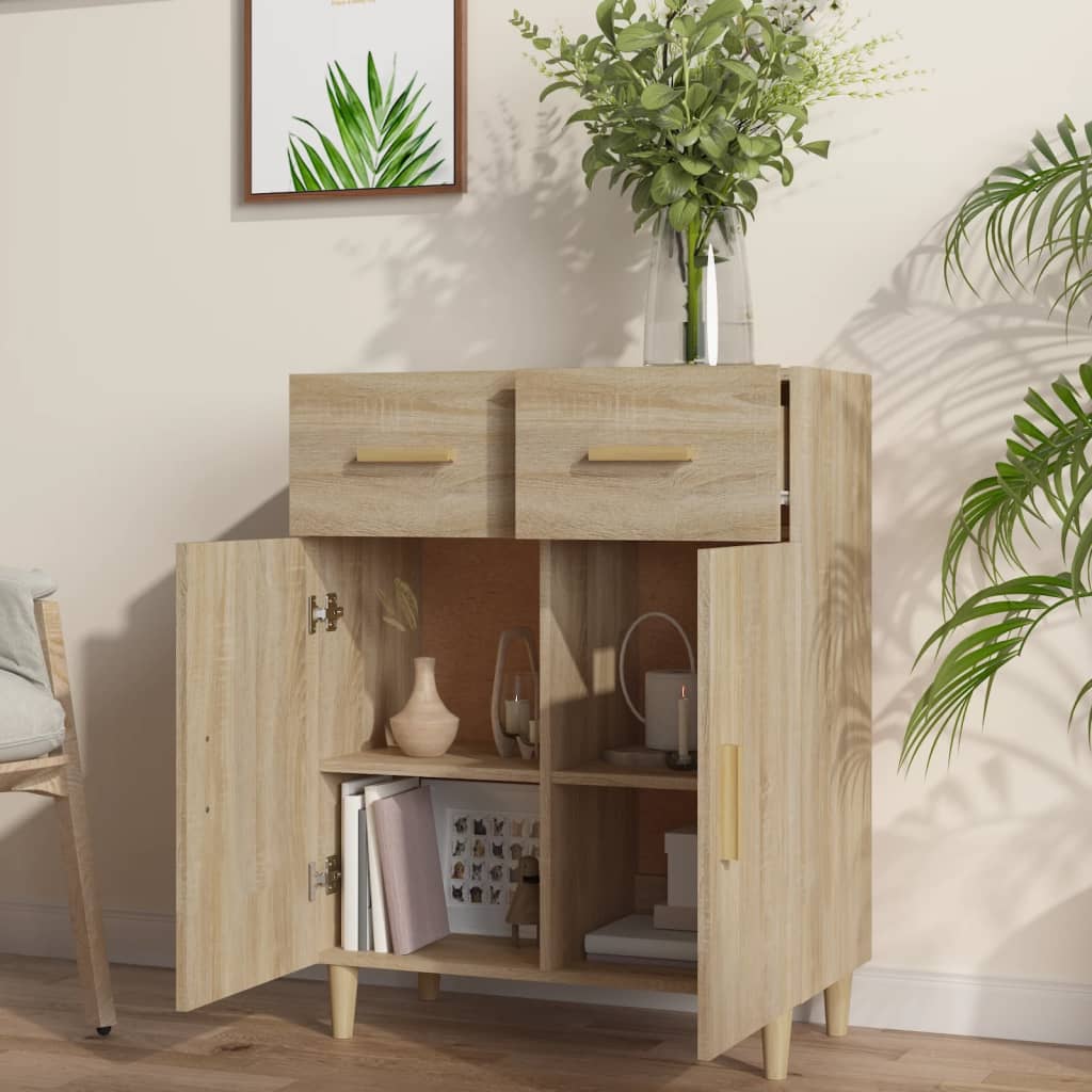 vidaXL Commode Chêne Sonoma 69,5x34x89 cm Bois d'ingénierie