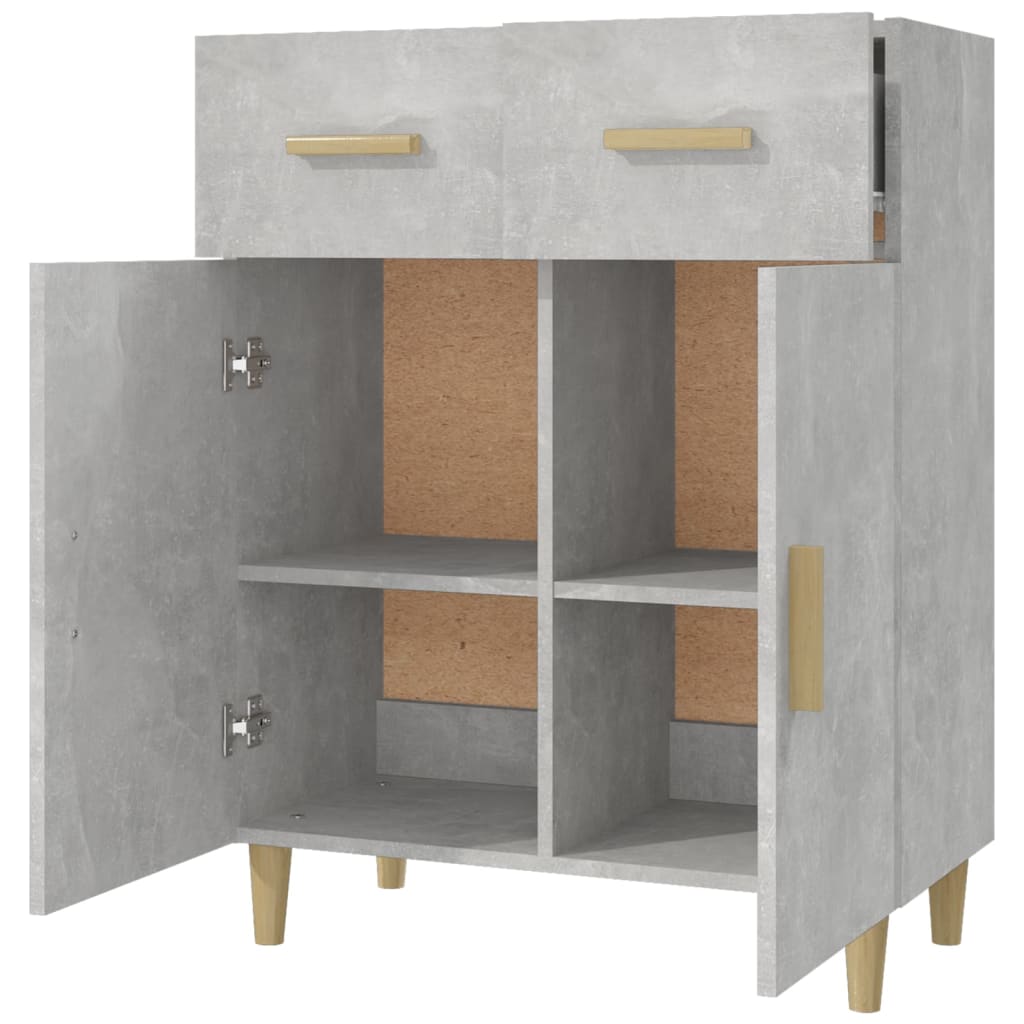 vidaXL Sideboard Betongrau 69,5x34x89 cm Holzwerkstoff