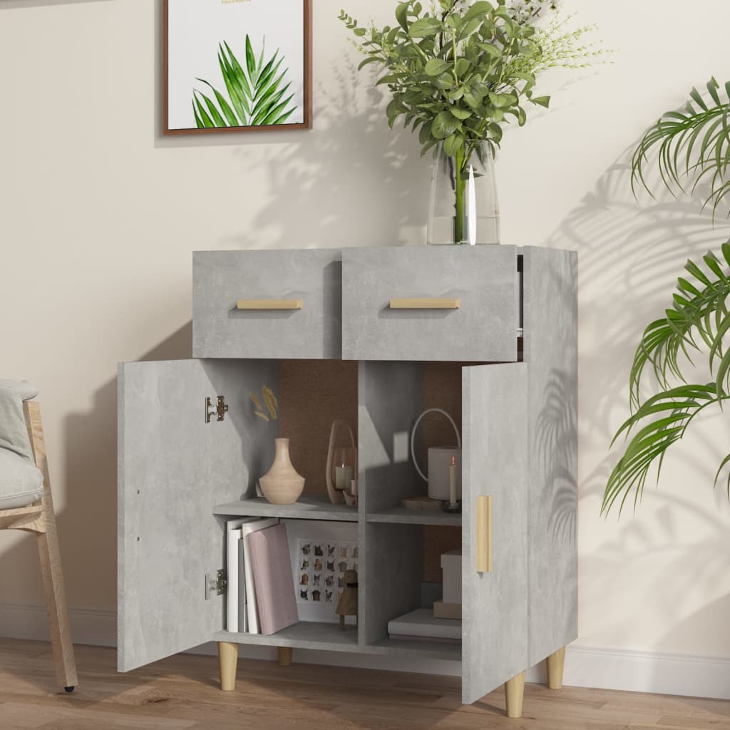 vidaXL Sideboard Betongrau 69,5x34x89 cm Holzwerkstoff