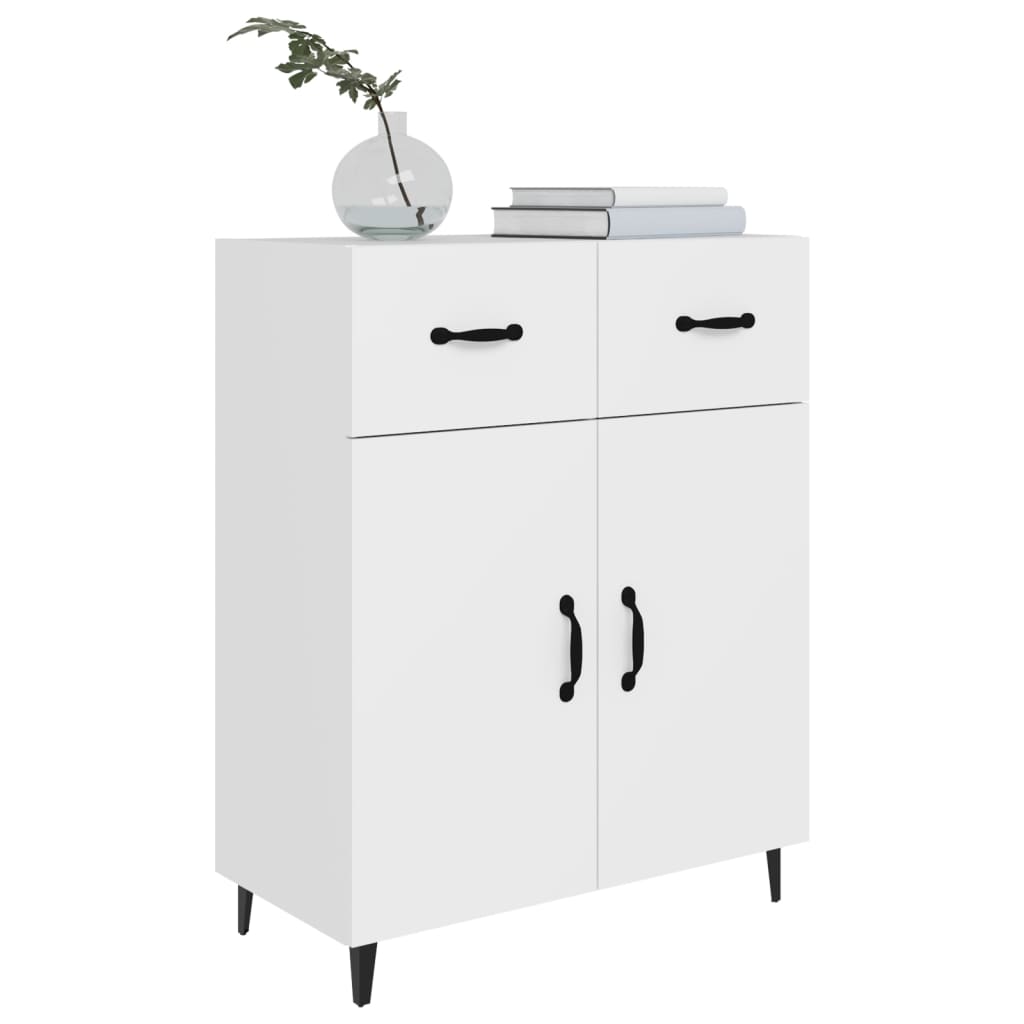 vidaXL Buffet blanc 69,5x34x90 cm en bois d'ingénierie