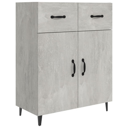 vidaXL Buffet gris béton 69,5x34x90 cm Bois d'ingénierie