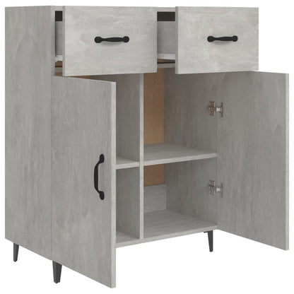 vidaXL Buffet gris béton 69,5x34x90 cm Bois d'ingénierie