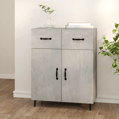 vidaXL Buffet gris béton 69,5x34x90 cm Bois d'ingénierie