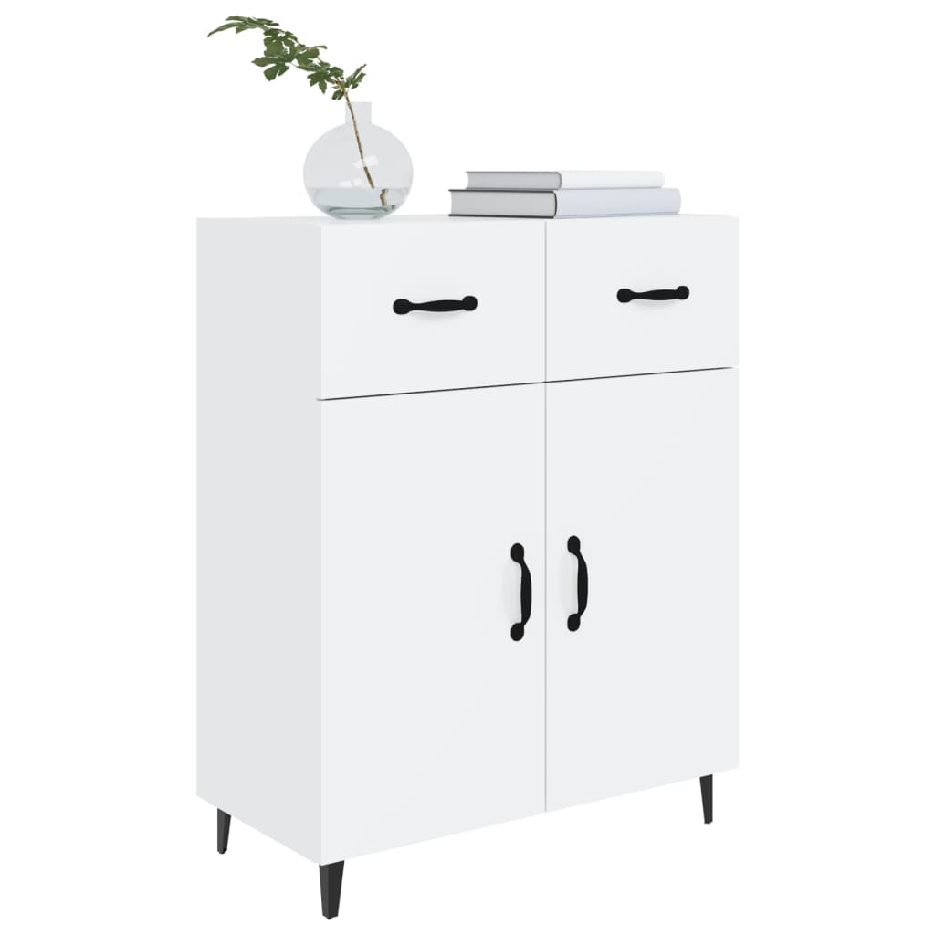 vidaXL Buffet blanc brillant 69,5x34x90 cm Bois d'ingénierie