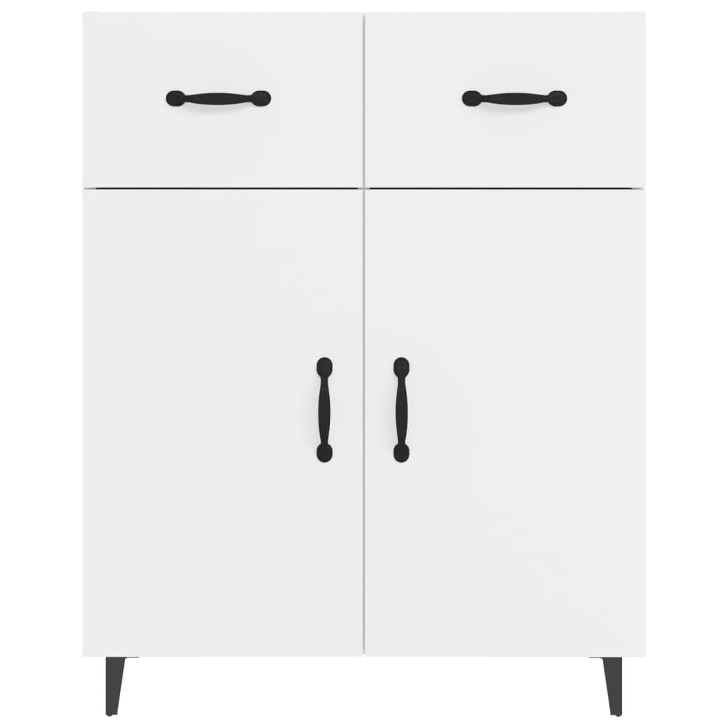 vidaXL Buffet blanc brillant 69,5x34x90 cm Bois d'ingénierie
