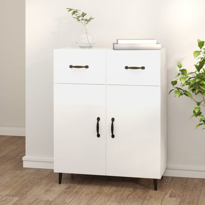 vidaXL Buffet blanc brillant 69,5x34x90 cm Bois d'ingénierie