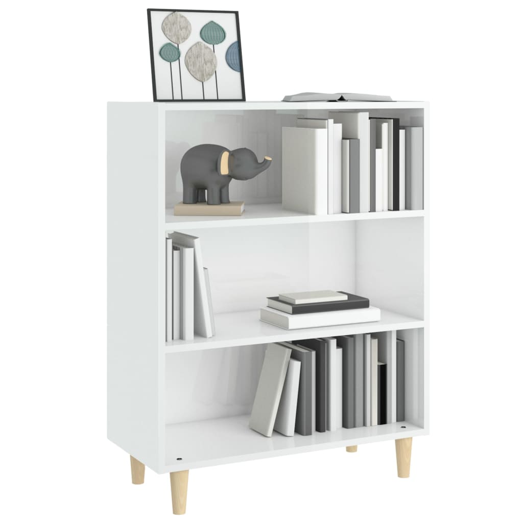 vidaXL Sideboard Hochglanz-Weiß 69,5x32,5x90 cm Holzwerkstoff