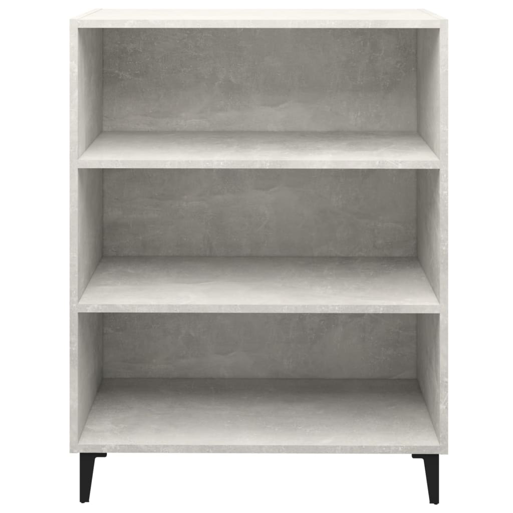vidaXL Bahut gris béton 69,5x32,5x90 cm Bois d'ingénierie