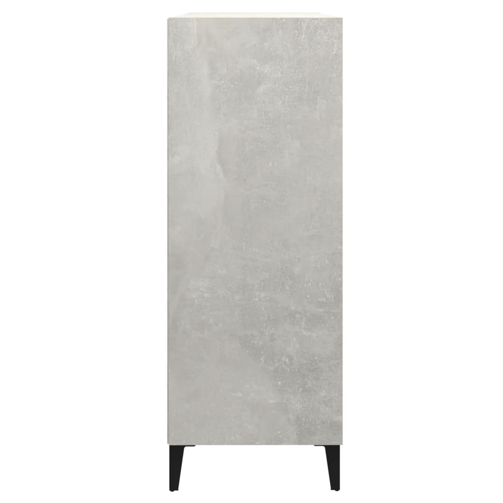 vidaXL Bahut gris béton 69,5x32,5x90 cm Bois d'ingénierie