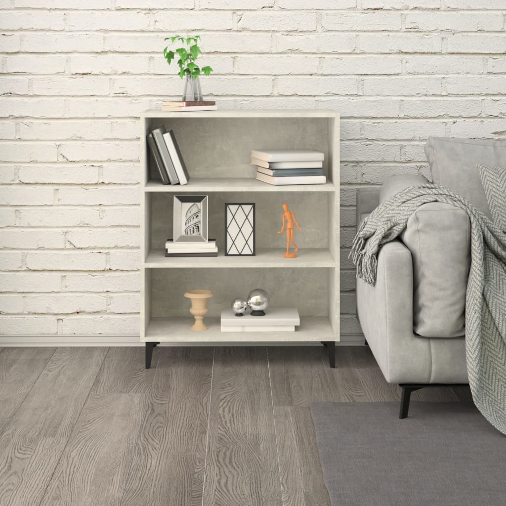 vidaXL Bahut gris béton 69,5x32,5x90 cm Bois d'ingénierie