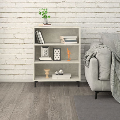 vidaXL Bahut gris béton 69,5x32,5x90 cm Bois d'ingénierie