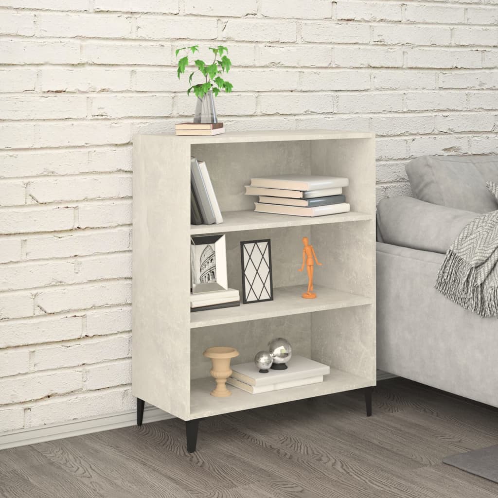 vidaXL Bahut gris béton 69,5x32,5x90 cm Bois d'ingénierie