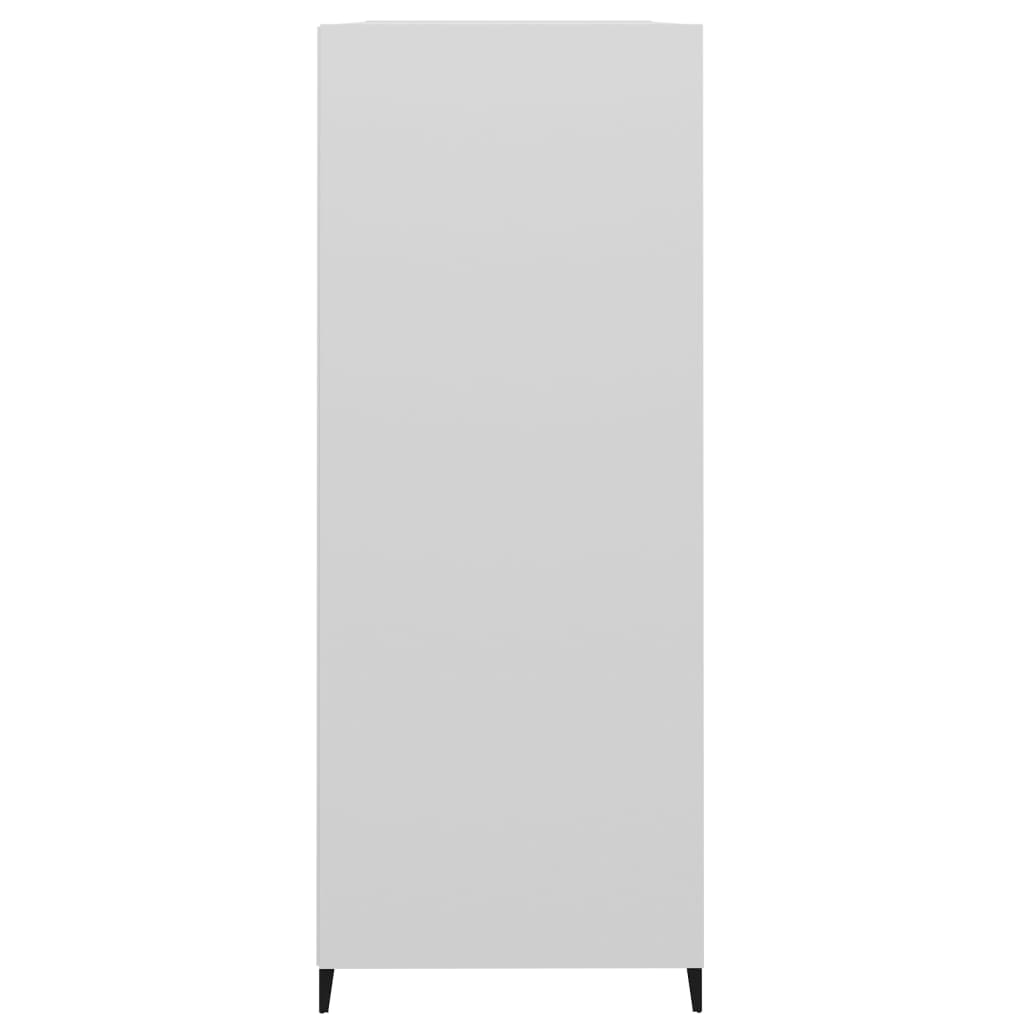 vidaXL Buffet haut brillant blanc 69,5x32,5x90 cm Bois d'ingénierie