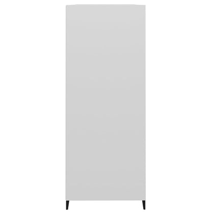 vidaXL Buffet haut brillant blanc 69,5x32,5x90 cm Bois d'ingénierie