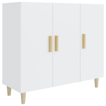 vidaXL Buffet blanc 90x34x80 cm en bois d'ingénierie