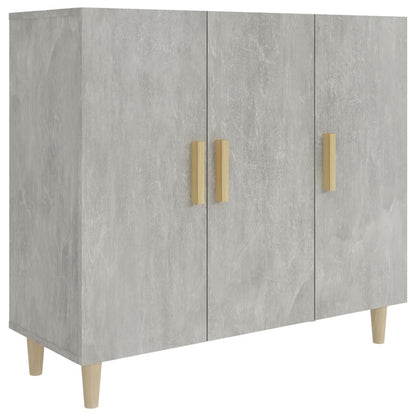 vidaXL Buffet gris béton 90x34x80 cm en bois d'ingénierie