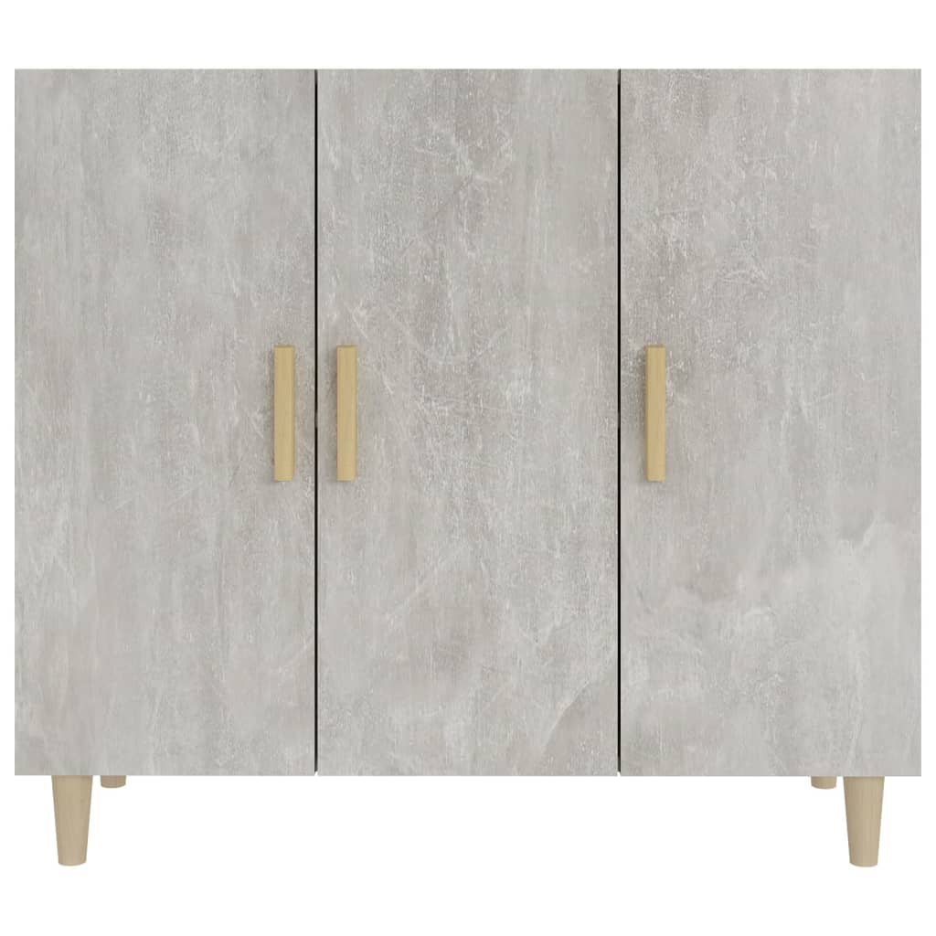 vidaXL Buffet gris béton 90x34x80 cm en bois d'ingénierie
