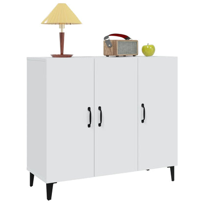 vidaXL Buffet blanc 90x34x80 cm en bois d'ingénierie
