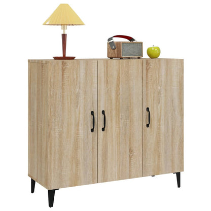 vidaXL Sideboard Sonoma-Eiche 90x34x80 cm Holzwerkstoff