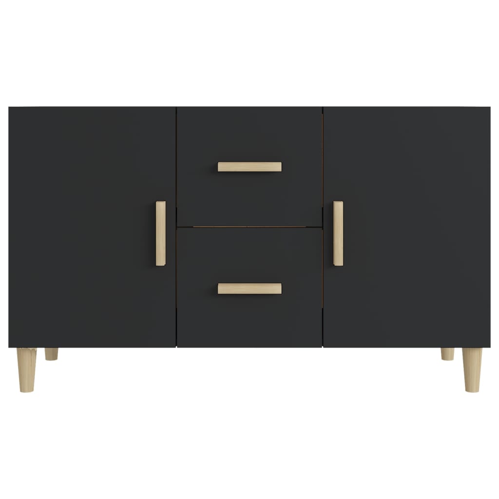 vidaXL Sideboard Schwarz 100x36x60 cm Holzwerkstoff