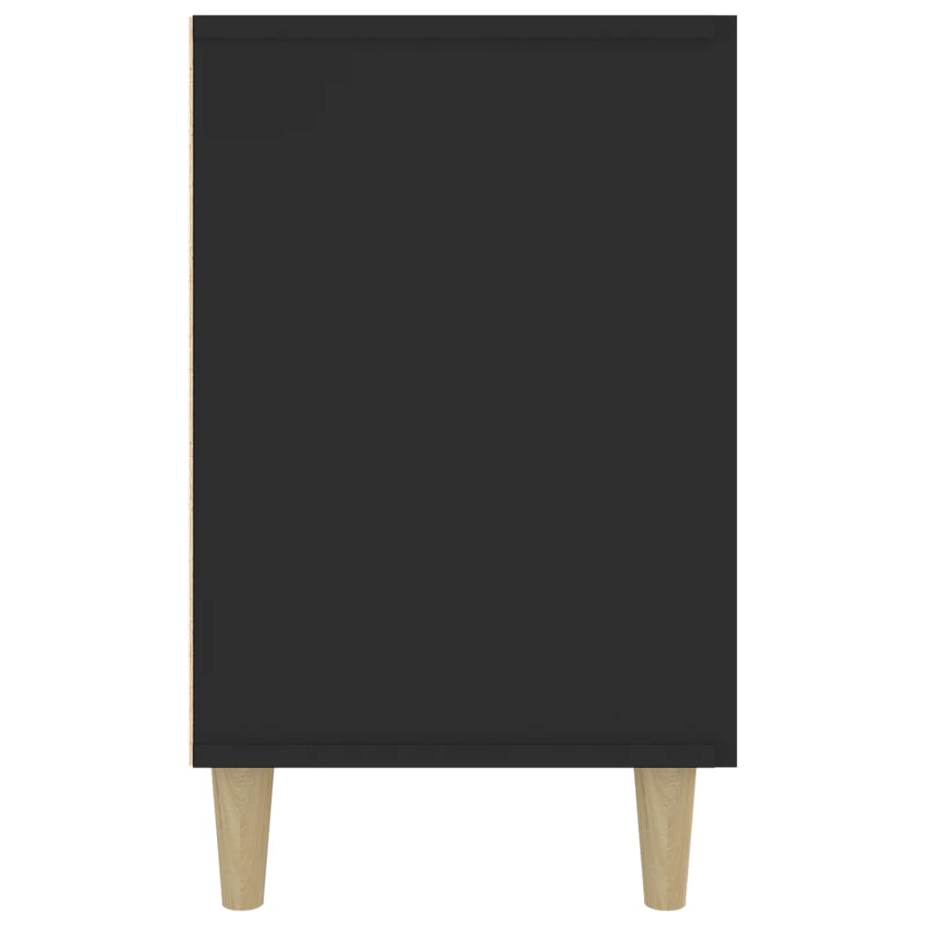 vidaXL Sideboard Schwarz 100x36x60 cm Holzwerkstoff