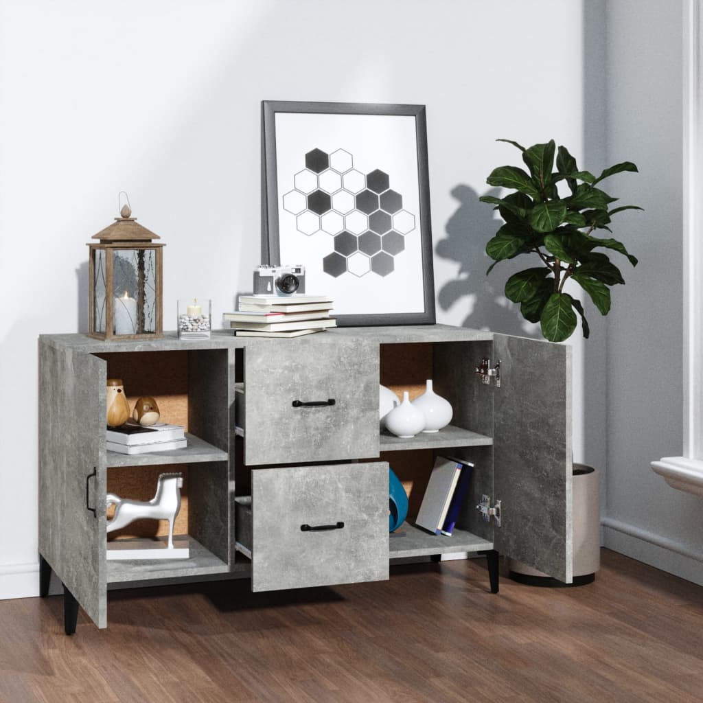 vidaXL Sideboard Betongrau 100x36x60 cm Holzwerkstoff