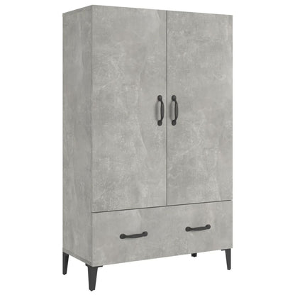 vidaXL Highboard gris béton 70x31x115 cm bois d'ingénierie