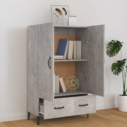 vidaXL Highboard gris béton 70x31x115 cm bois d'ingénierie