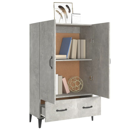 vidaXL Highboard gris béton 70x31x115 cm bois d'ingénierie