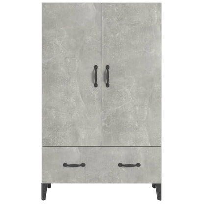 vidaXL Highboard gris béton 70x31x115 cm bois d'ingénierie