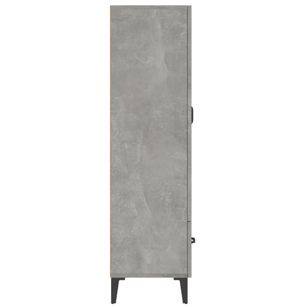 vidaXL Highboard gris béton 70x31x115 cm bois d'ingénierie