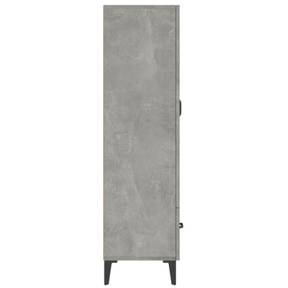vidaXL Highboard gris béton 70x31x115 cm bois d'ingénierie