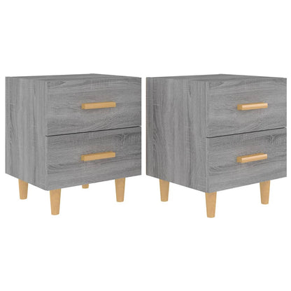 vidaXL Nachttische 2 Stk. Grau Sonoma 40x35x47,5 cm