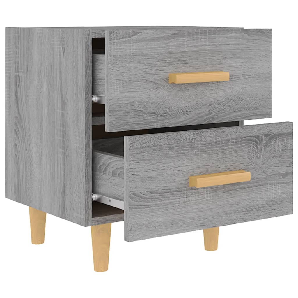 vidaXL Nachttische 2 Stk. Grau Sonoma 40x35x47,5 cm