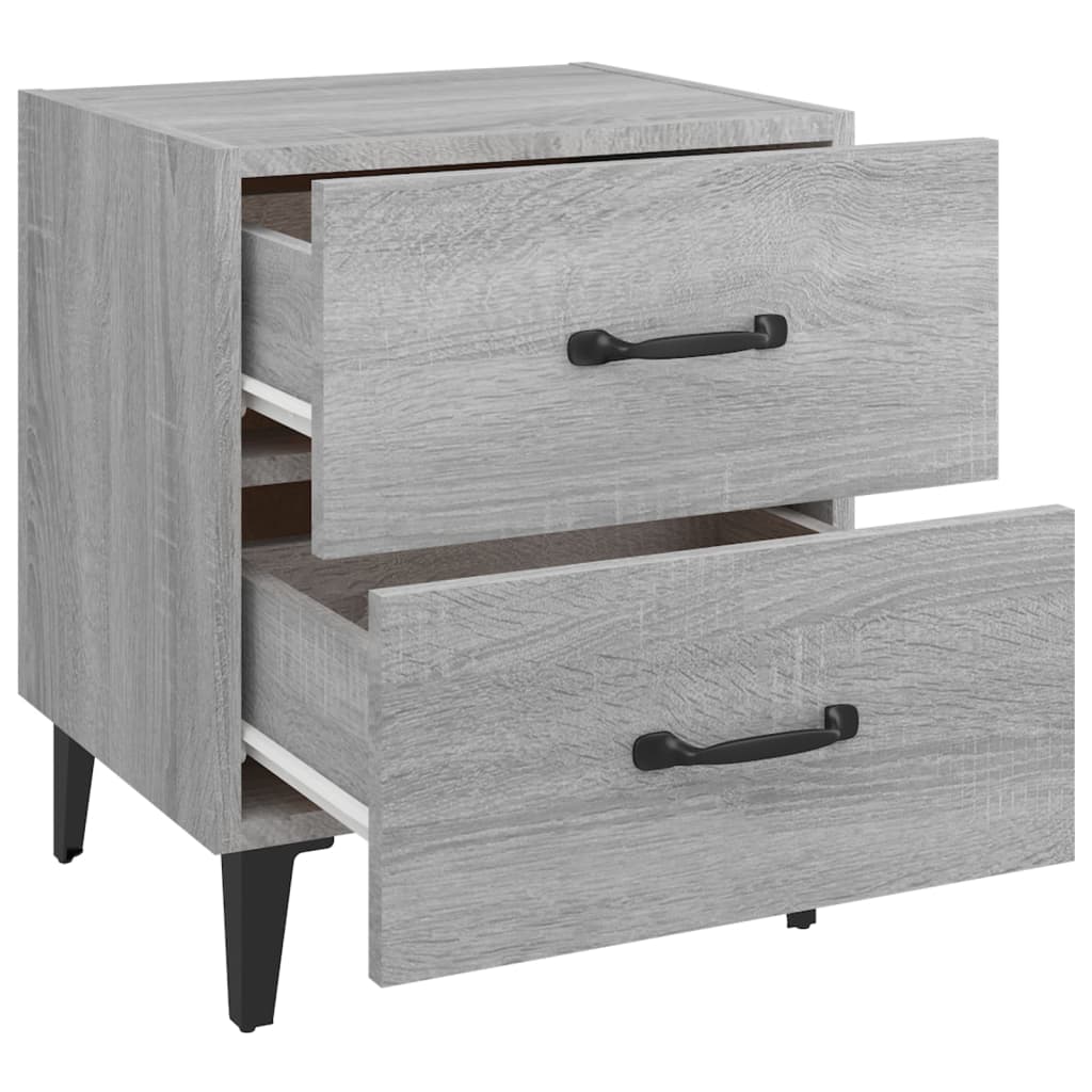 vidaXL Nachttisch Grau Sonoma 40x35x47,5 cm