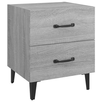 vidaXL Nachttische 2 Stk. Grau Sonoma 40x35x47,5 cm