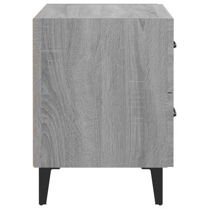 vidaXL Nachttische 2 Stk. Grau Sonoma 40x35x47,5 cm