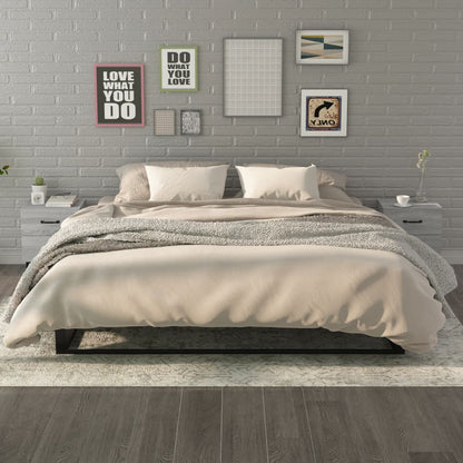 vidaXL Nachttische 2 Stk. Grau Sonoma 40x35x47,5 cm
