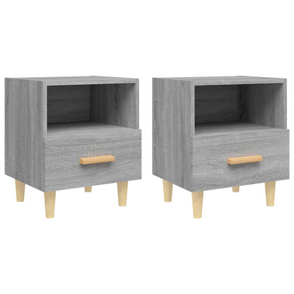 vidaXL Nachttische 2 Stk. Grau Sonoma 40x35x47 cm