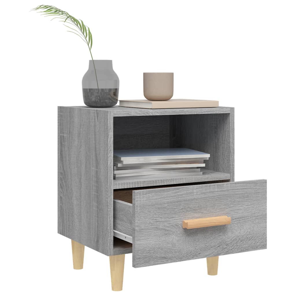 vidaXL Nachttische 2 Stk. Grau Sonoma 40x35x47 cm