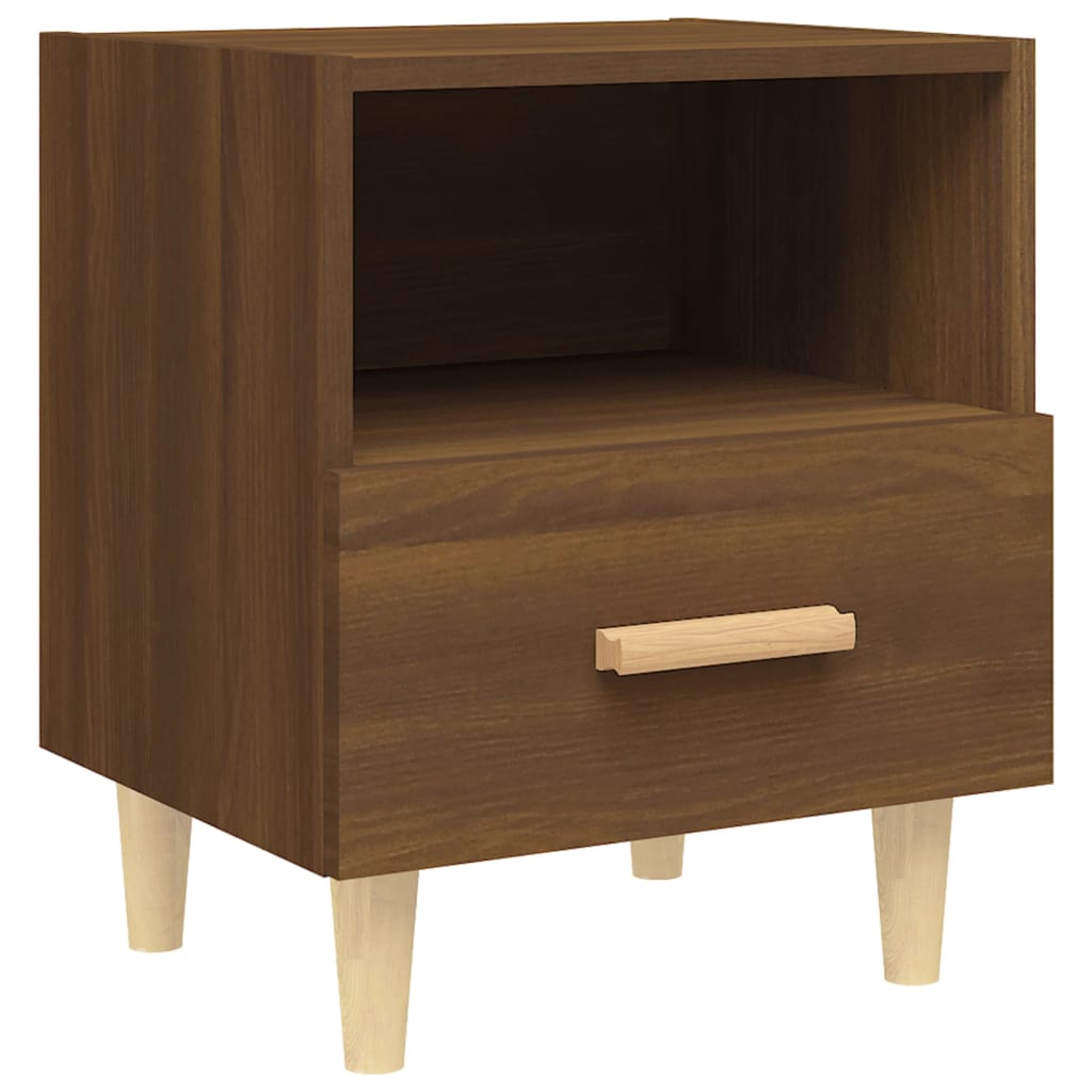 vidaXL Nachttische 2 Stk. Braun Eichen-Optik 40x35x47 cm